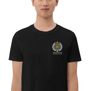 Asgardian Unisex Short Sleeve T-Shirt, Black, Close-Up