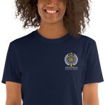 Asgardian Unisex Short Sleeve T-Shirt, Navy Blue, Close-Up